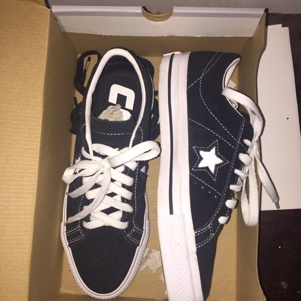 Black and White Star Sneakers